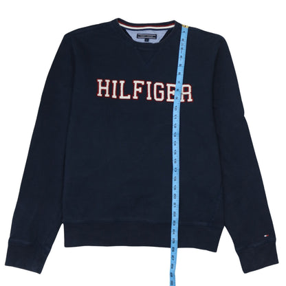 Mens UK Size L Tommy Hilfiger Blue Pullover Sweatshirt