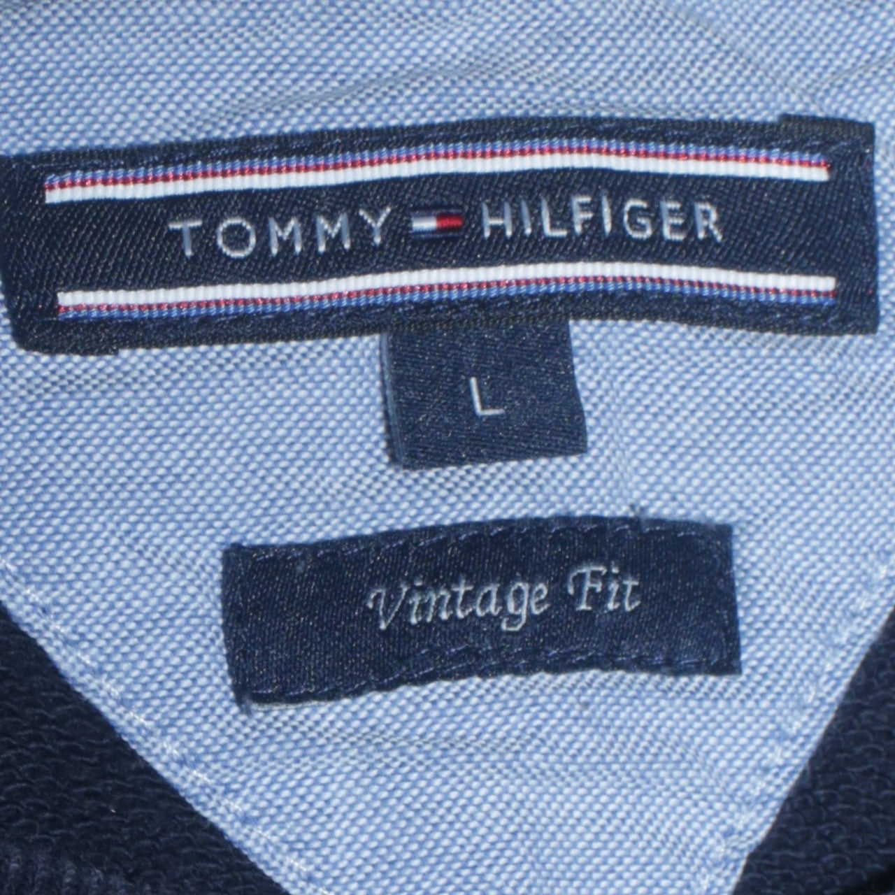 Mens UK Size L Tommy Hilfiger Blue Pullover Sweatshirt