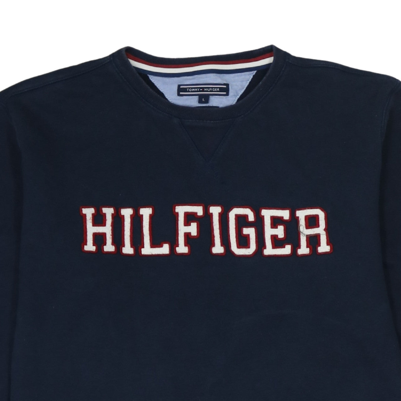 Mens UK Size L Tommy Hilfiger Blue Pullover Sweatshirt