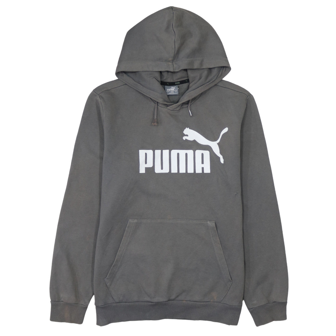 Mens UK Size S PUMA Grey Pullover Hoodie