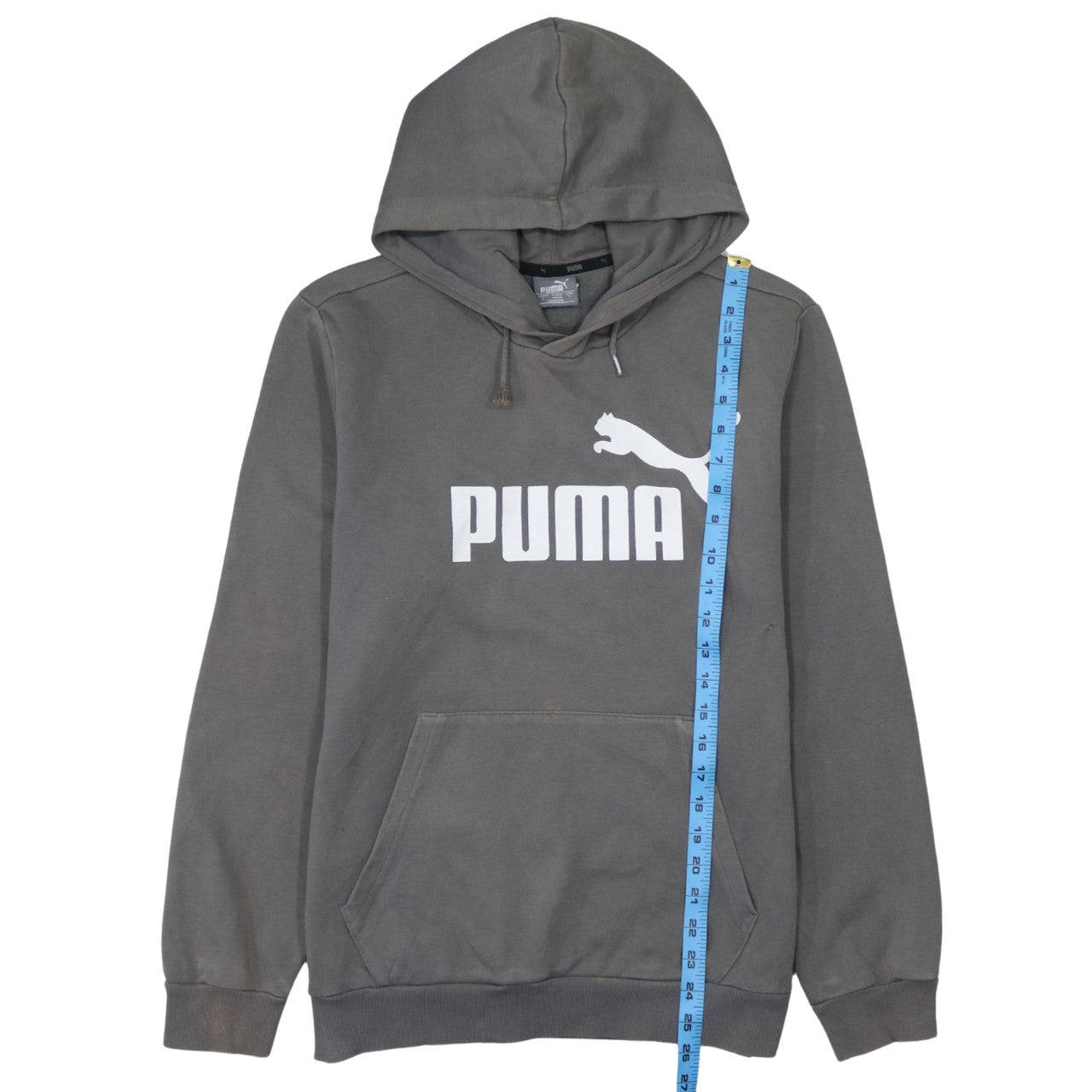 Mens UK Size S PUMA Grey Pullover Hoodie