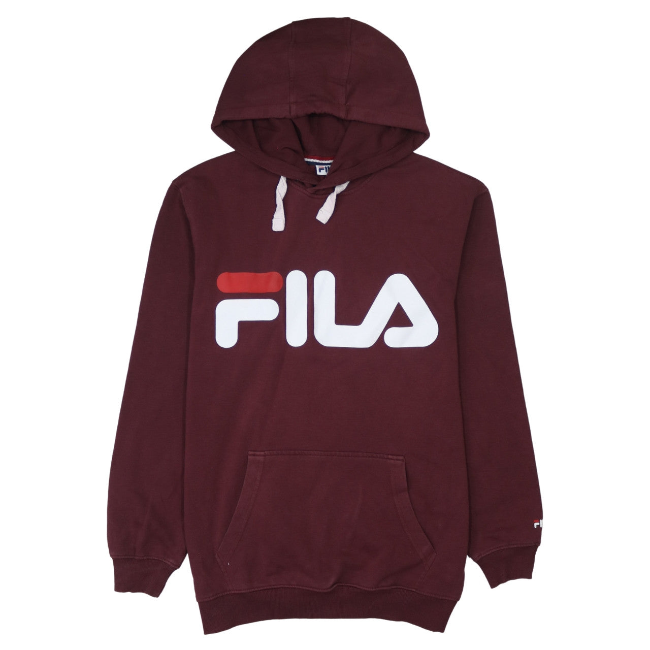 Mens UK Size S FILA Red Pullover Hoodie