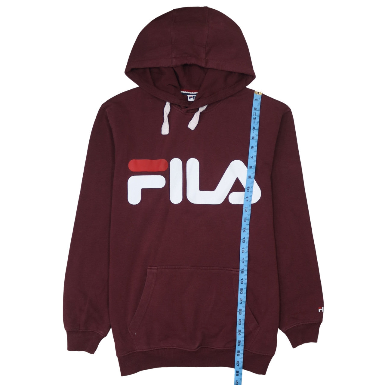 Mens UK Size S FILA Red Pullover Hoodie