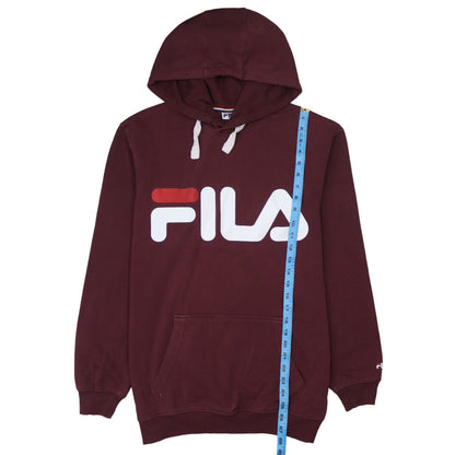 Mens UK Size S FILA Red Pullover Hoodie