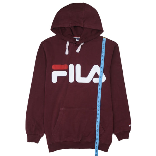 Mens UK Size S FILA Red Pullover Hoodie