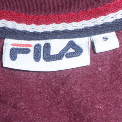 Mens UK Size S FILA Red Pullover Hoodie