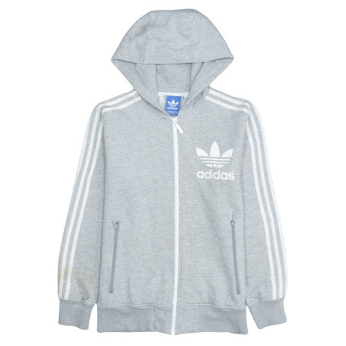 Mens UK Size S adidas Grey Full Zip Hoodie