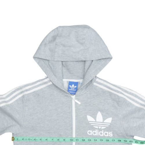 Mens UK Size S adidas Grey Full Zip Hoodie
