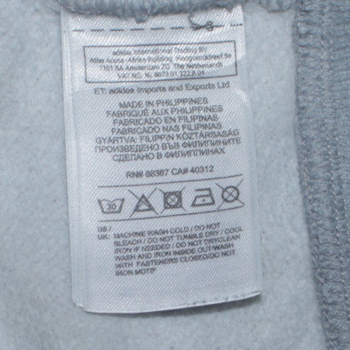 Mens UK Size S adidas Grey Full Zip Hoodie