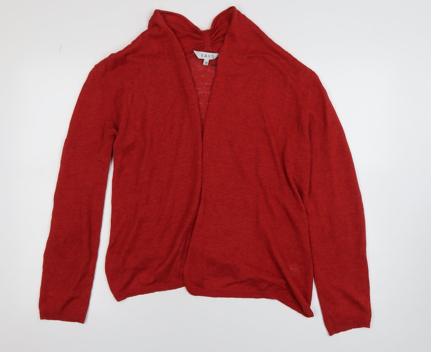 Womens UK Size 12 EAST Red Cardigan Jumper