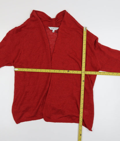 Womens UK Size 12 EAST Red Cardigan Jumper