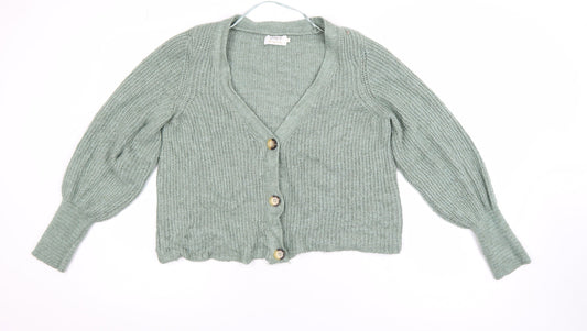 Womens UK Size M Only Green Cardigan Jumper