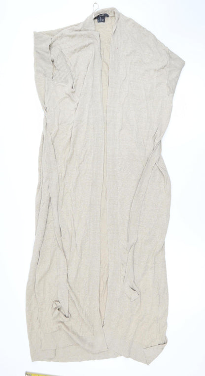 Esprit Women's Beige 2XL Lightweight Belted Knit Cardigan