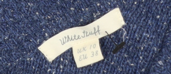 Womens UK Size 10 White Stuff Blue Cardigan Jumper