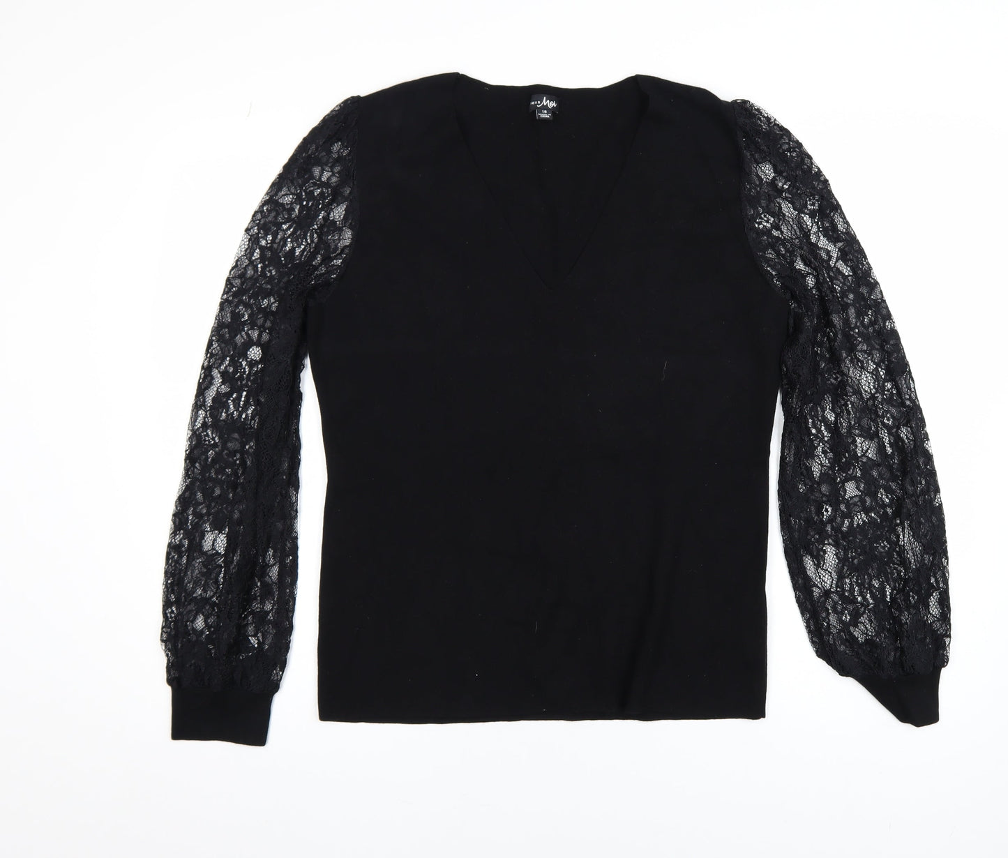 Womens UK Size 18 Pour Moi Black Pullover Jumper