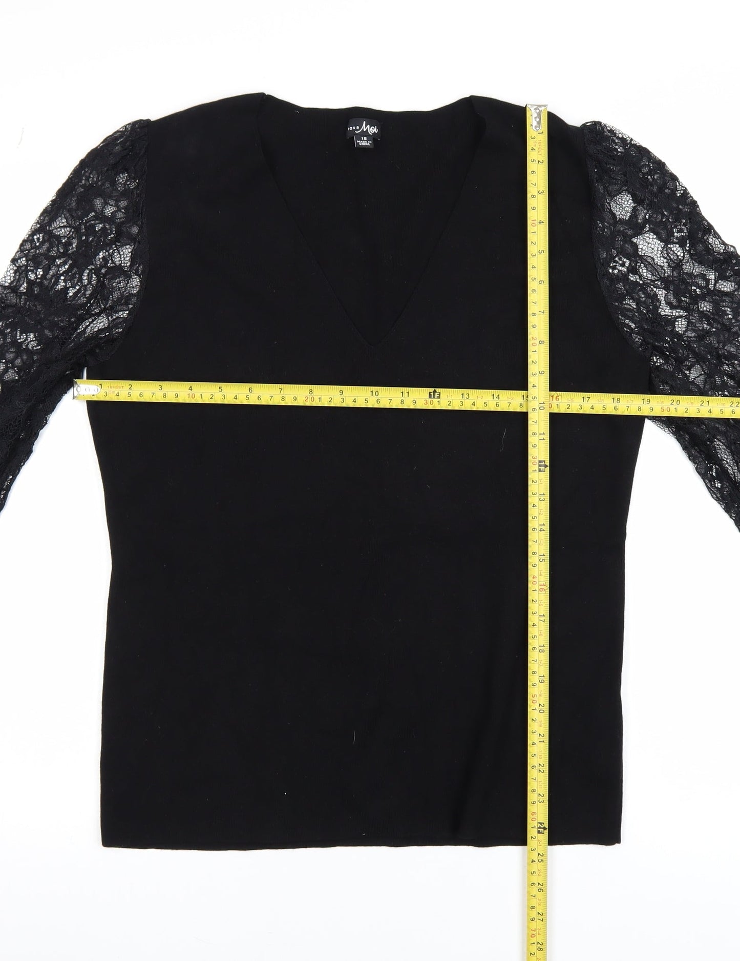 Womens UK Size 18 Pour Moi Black Pullover Jumper