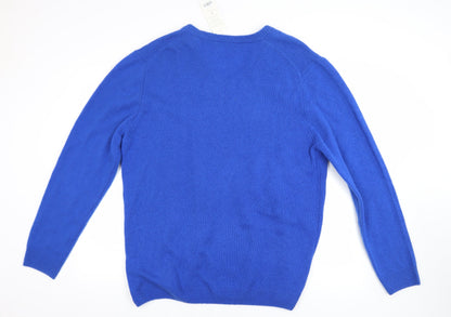 Mens UK Size L Woolovers Blue Pullover Jumper