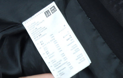 Uniqlo Women's Black XS Trench Coat Belted Cotton Blend Classic