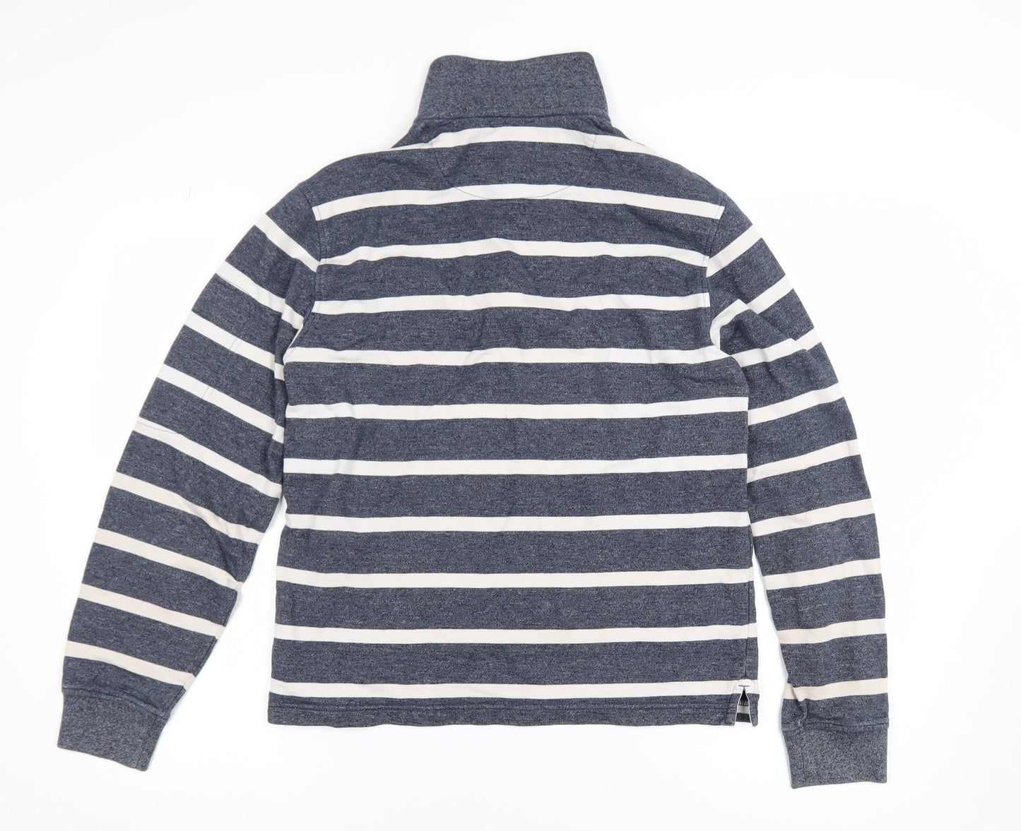 Mens UK Size S Marks and Spencer Blue Henley Sweatshirt
