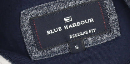 Mens UK Size S Marks and Spencer Blue Henley Sweatshirt