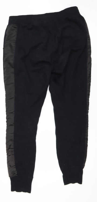 Mens UK Size M ellesse Regular Fit Jogger Black Trousers