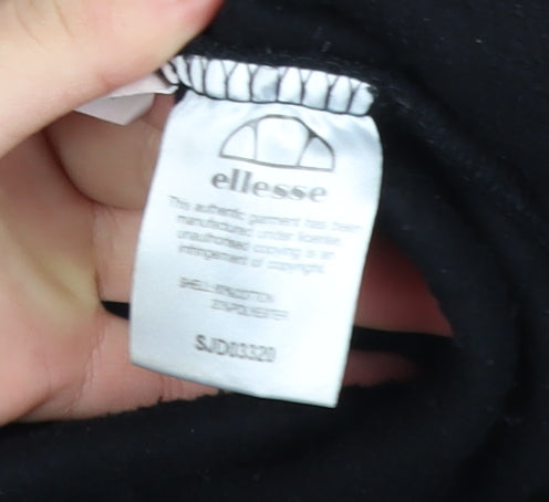 Mens UK Size M ellesse Regular Fit Jogger Black Trousers