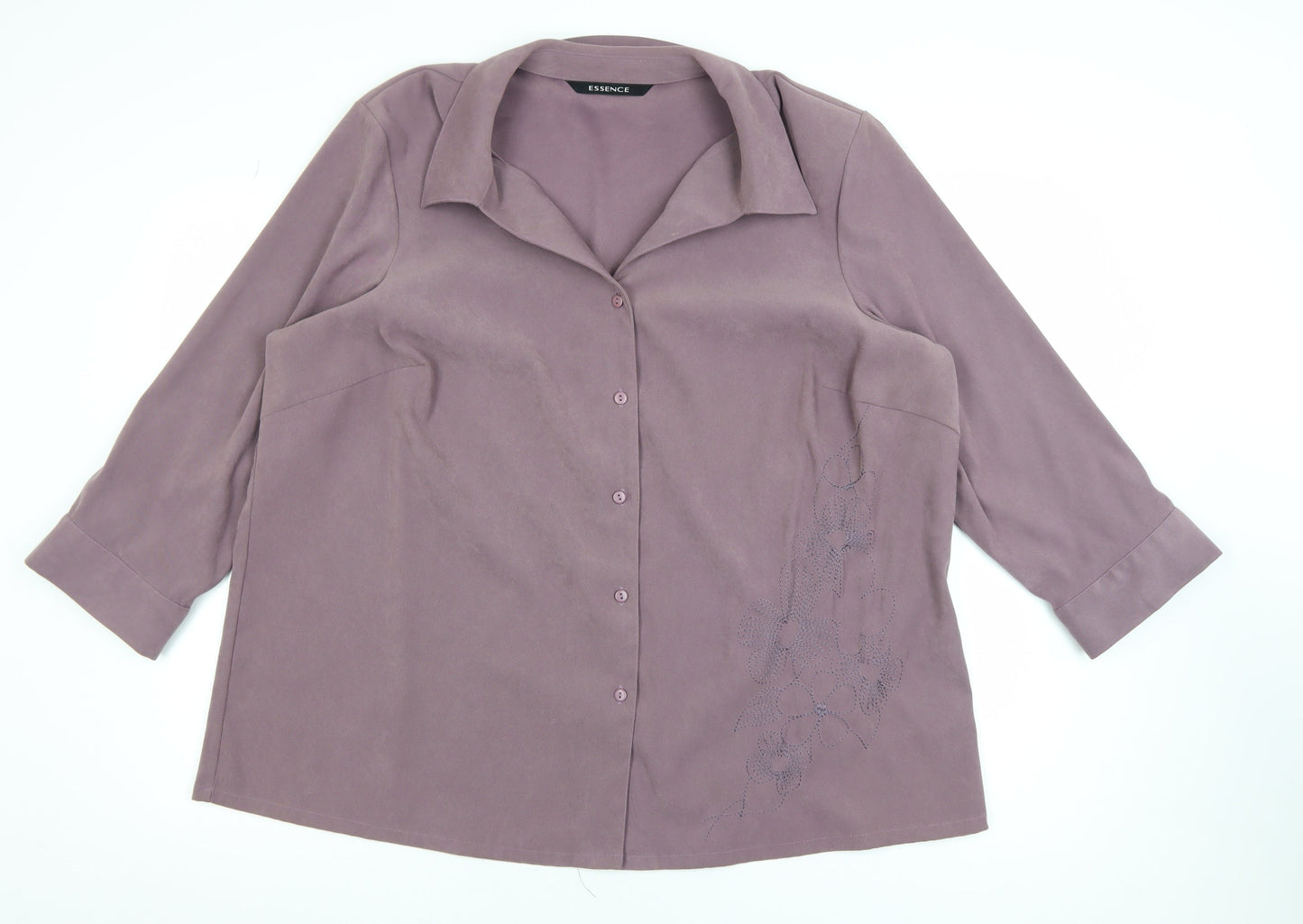 Womens UK Size 24 essence Purple Classic Blouse