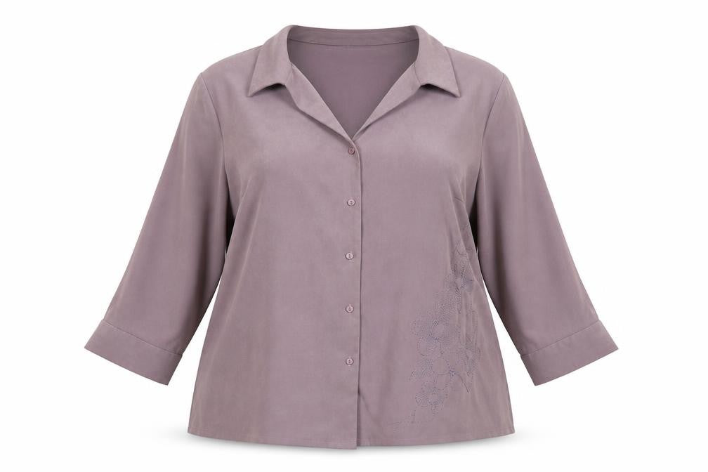 Womens UK Size 24 essence Purple Classic Blouse