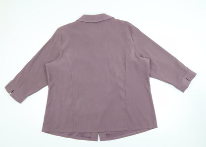 Womens UK Size 24 essence Purple Classic Blouse