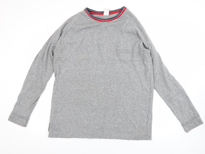 LFC Men's Grey XL Crew Neck Cotton Blend Pullover Jumper