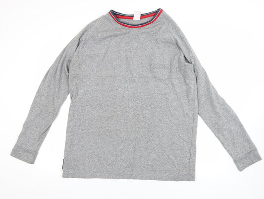 LFC Men's Grey XL Crew Neck Cotton Blend Pullover Jumper