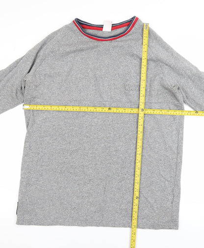 LFC Men's Grey XL Crew Neck Cotton Blend Pullover Jumper
