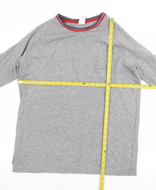 LFC Men's Grey XL Crew Neck Cotton Blend Pullover Jumper