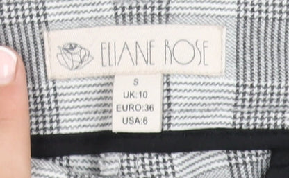 Eliane Rose Women’s Grey Check Slim Tapered Trousers Size 10