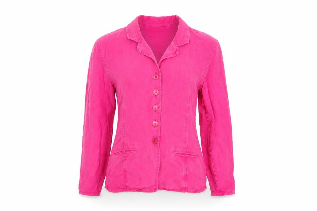 Aria Womens Pink Lyocell Collared Button Blouse Size 14