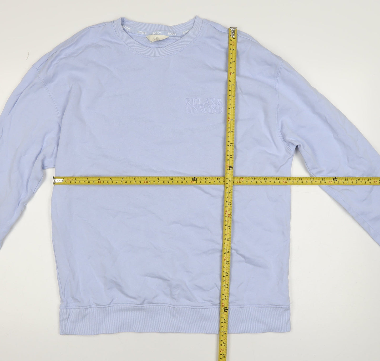 Womens UK Size L Marks and Spencer Blue Pullover Sweatshirt