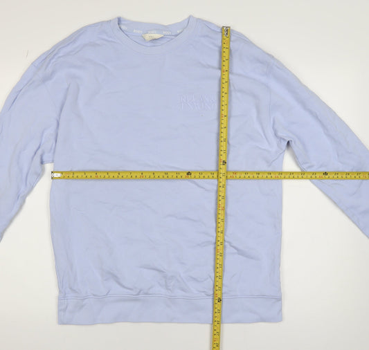 Womens UK Size L Marks and Spencer Blue Pullover Sweatshirt