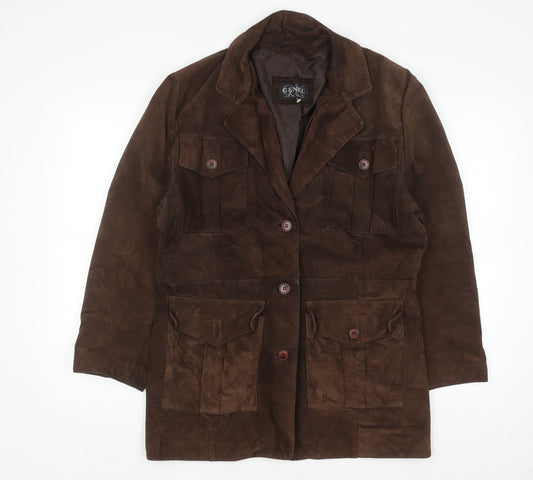 Womens UK Size 12 Genel Brown Overcoat