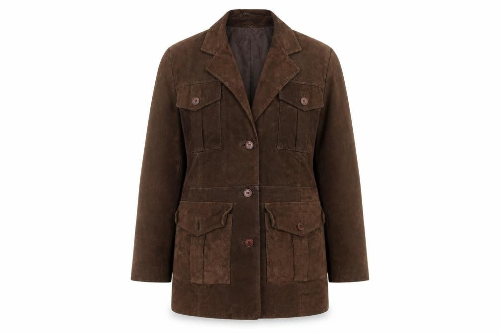 Womens UK Size 12 Genel Brown Overcoat