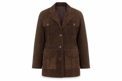 Womens UK Size 12 Genel Brown Overcoat