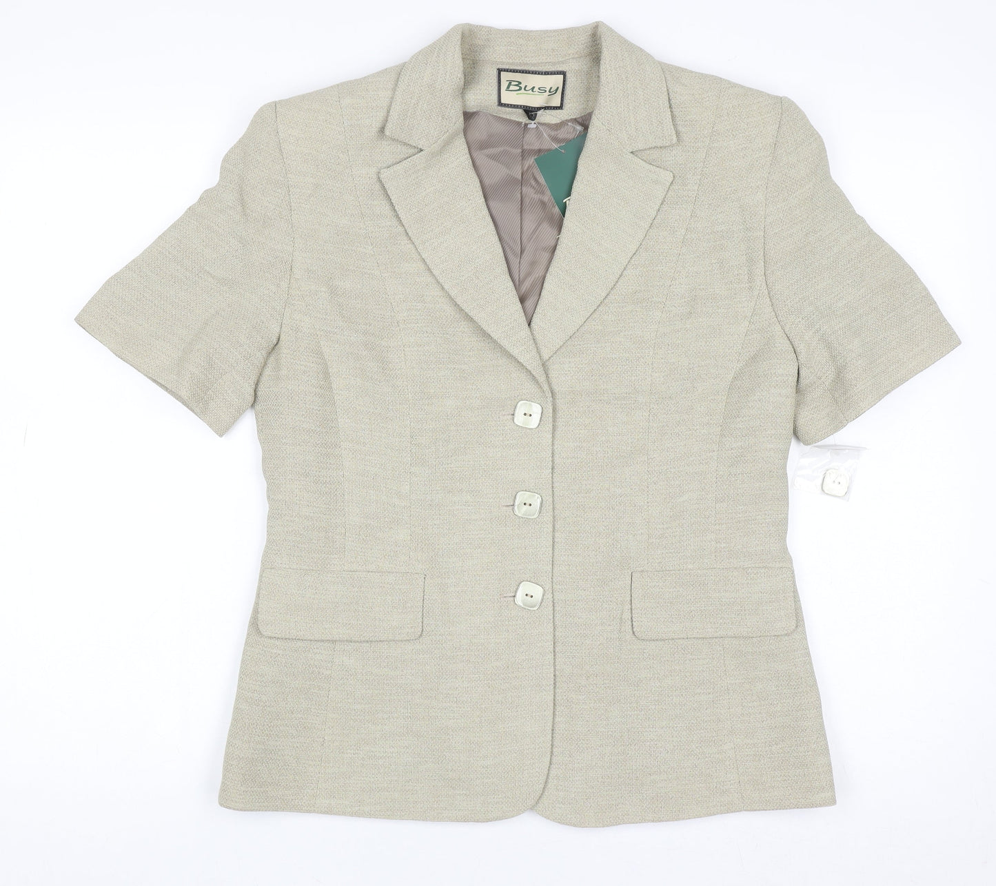 Womens UK Size 12 Busy Regular Beige Blazer