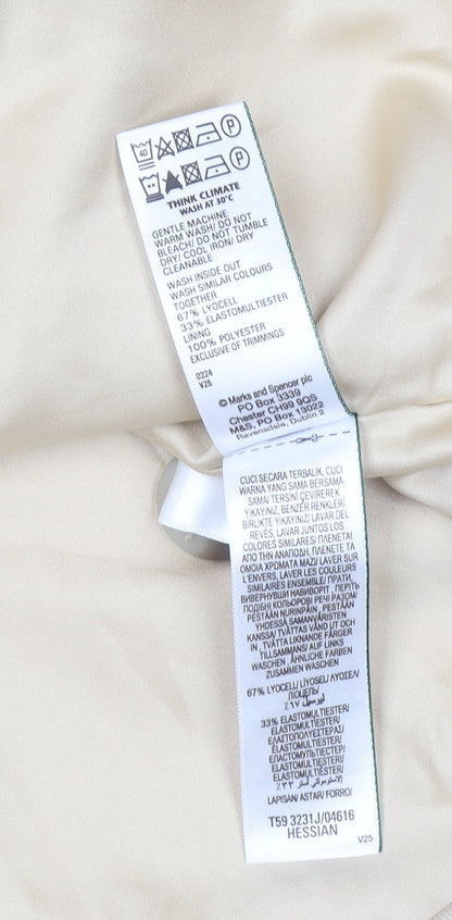 Marks and Spencer Women’s Beige Blazer Size 20 Single Breasted Mid-Length Jacket