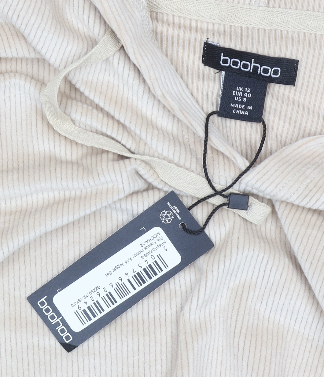 Womens UK Size 12 Boohoo Beige Pullover Jumper