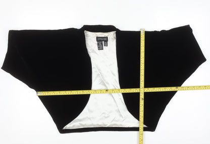Episode Women's Black Velvet Shrug Size 10 Silk Blend Lined Formal