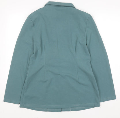 ASOS DESIGN Women's Green Blazer Jacket UK14 Regular Fit Single-Breasted