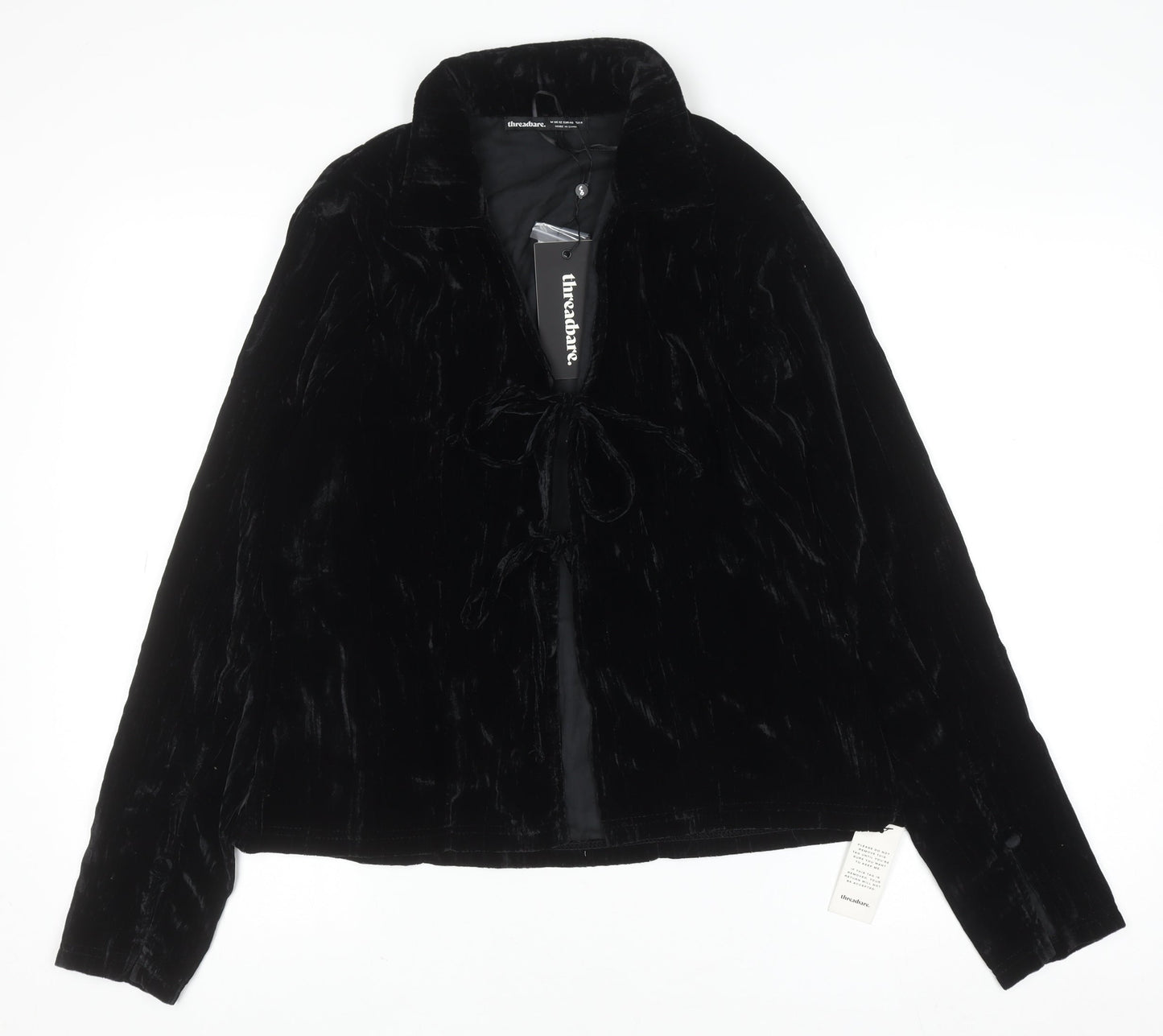 Womens UK Size 12 Threadbare Black Cardigan Jumper