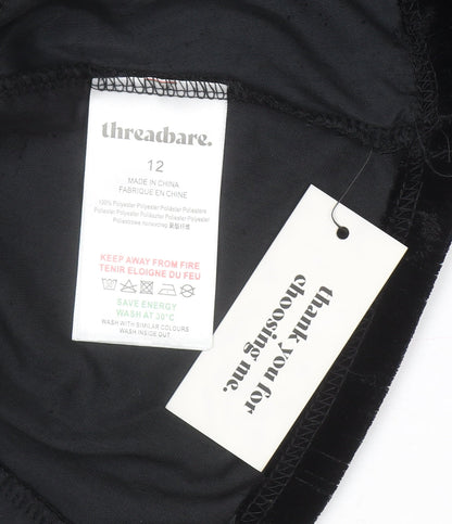 Womens UK Size 12 Threadbare Black Cardigan Jumper