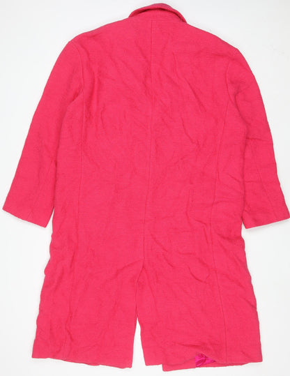 Womens UK Size 14 Zara Pink Overcoat