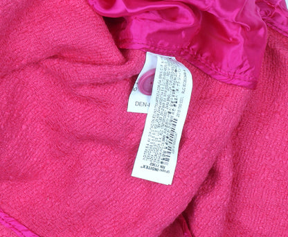 Womens UK Size 14 Zara Pink Overcoat