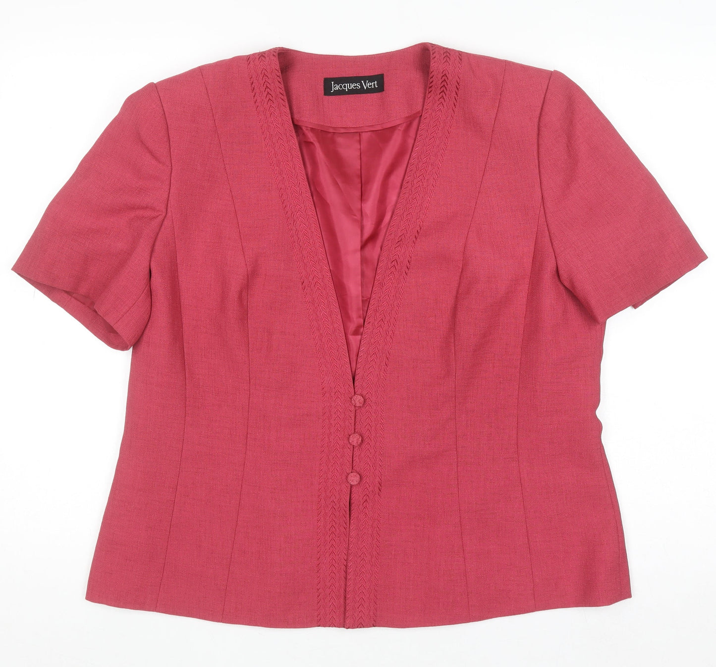 Womens UK Size 16 Jacques Vert Regular Pink Suit Top